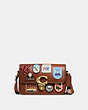 COACH®,STUDIO SHOULDER BAG 19 WITH PATCHES,Brass/1941 Saddle,Front View