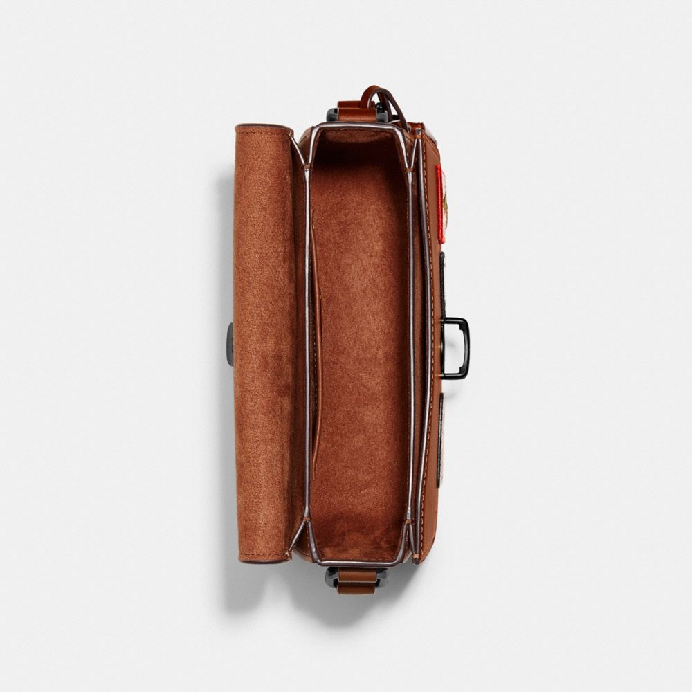 COACH®,Studio Shoulder Bag 19 With Patches,,Inside View,Top View