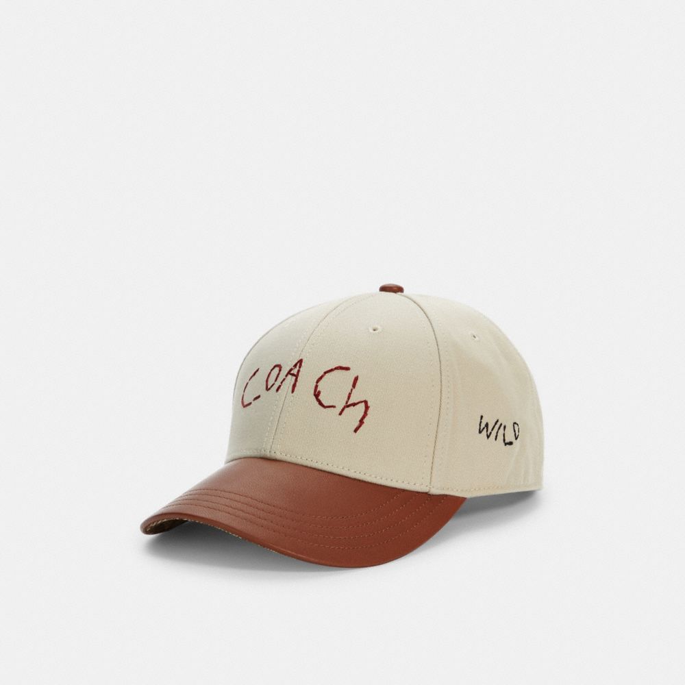 COACH®,Diary Script Baseball Cap,,Front View