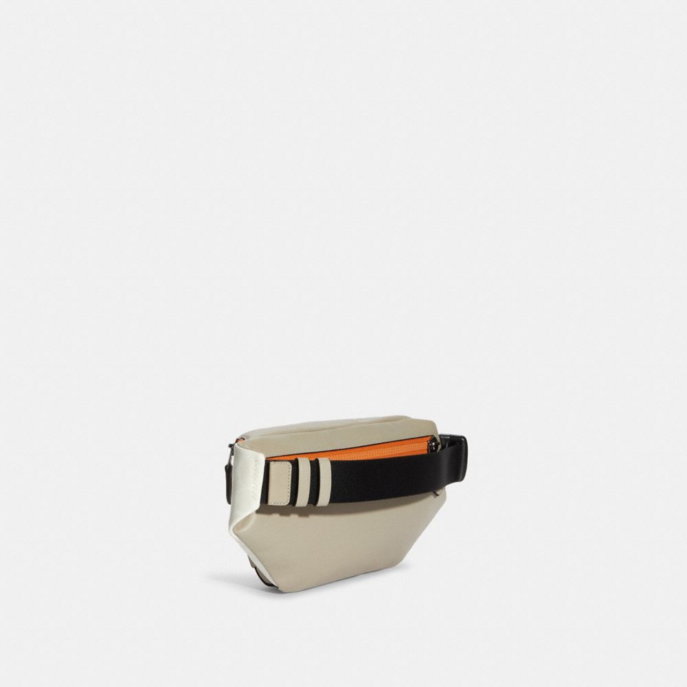 COACH®,Track Belt Bag In Colorblock Signature Canvas With Coach,,Angle View