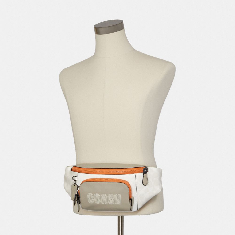 COACH®,Track Belt Bag In Colorblock Signature Canvas With Coach,,Alternate View