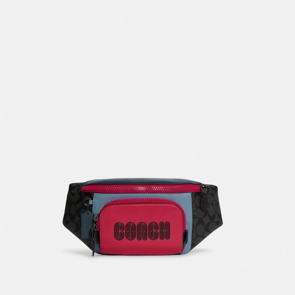 Track Belt Bag In Colorblock Signature Canvas With Coach