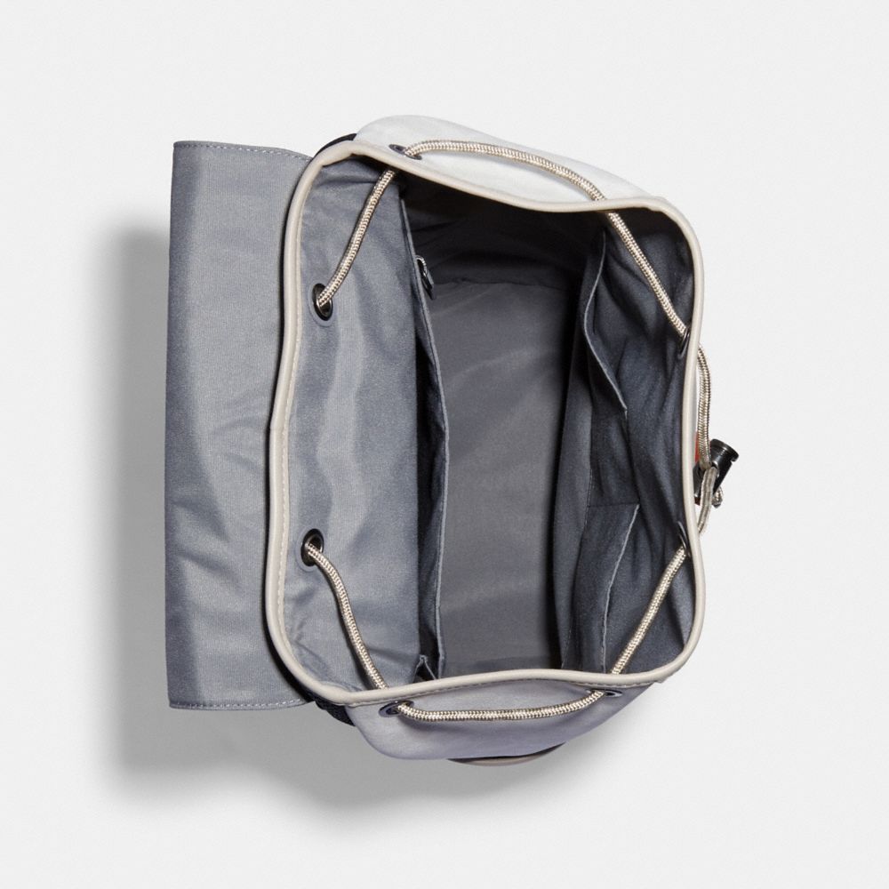 COACH®,Track Backpack In Colorblock Signature Canvas With Coach,,Inside View,Top View