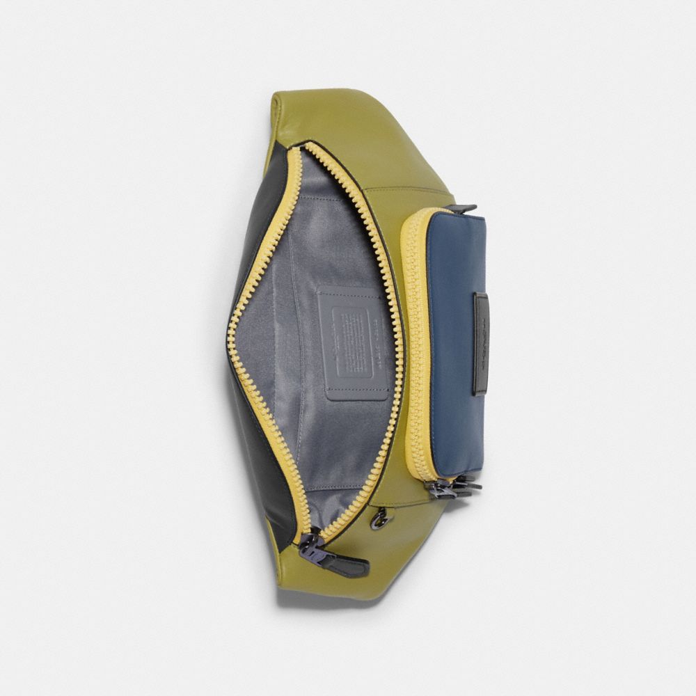 COACH®,Track Belt Bag In Colorblock With Coach,,Inside View,Top View
