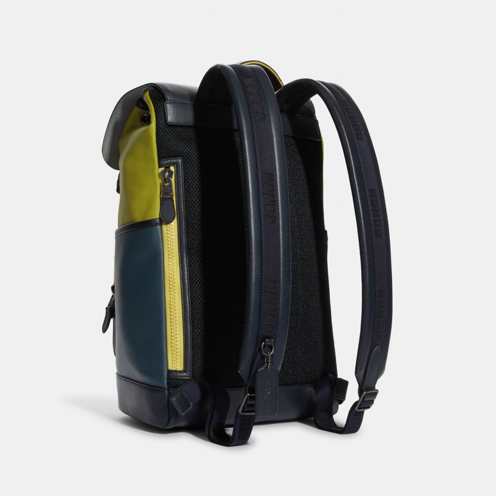COACH®,Track Backpack In Colorblock With Coach,,Angle View