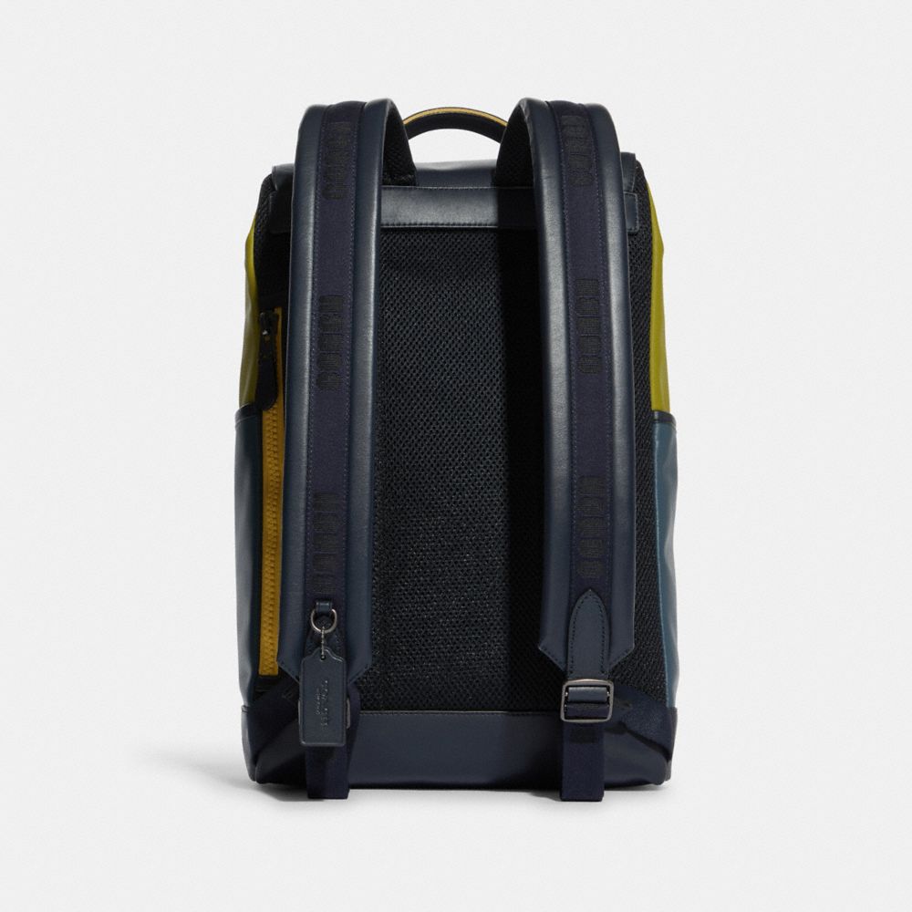 COACH®,Track Backpack In Colorblock With Coach,,Back View