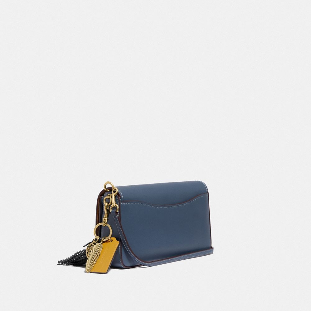 COACH®,Upcrafted Dinky With Tea Rose Applique,,Angle View