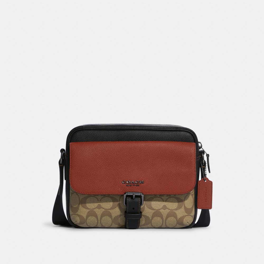 Coach messenger crossbody online in colorblock signature canvas