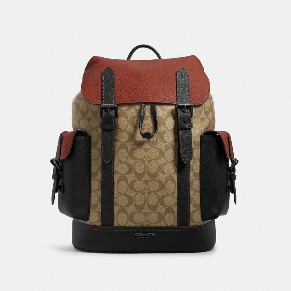 COACH Hudson Backpack In Colorblock Signature Canvas