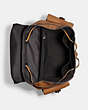 COACH®,HUDSON BACKPACK WITH DIARY EMBROIDERY,Gunmetal/Penny Multi,Inside View,Top View