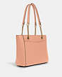 COACH®,CAMMIE CHAIN TOTE,Pebbled Leather,Large,Gold/Faded Blush,Angle View