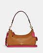 COACH®,PENNIE SHOULDER BAG 25,Leather,Medium,Gold/Penny/Bold Pink,Front View