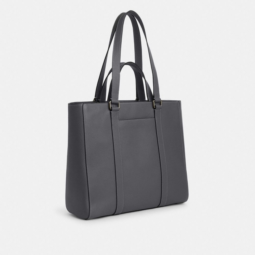 COACH®,ハドソン ダブル ハンドル トート,トート&ビジネスバッグ,ｲﾝﾀﾞｽﾄﾘｱﾙ ｸﾞﾚｰ
