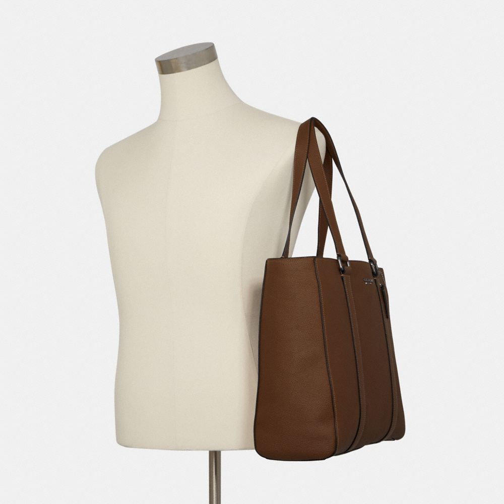 COACH®,Hudson Double Handle Tote Bag,Leather,Tote,Casual,Brown,Alternate View