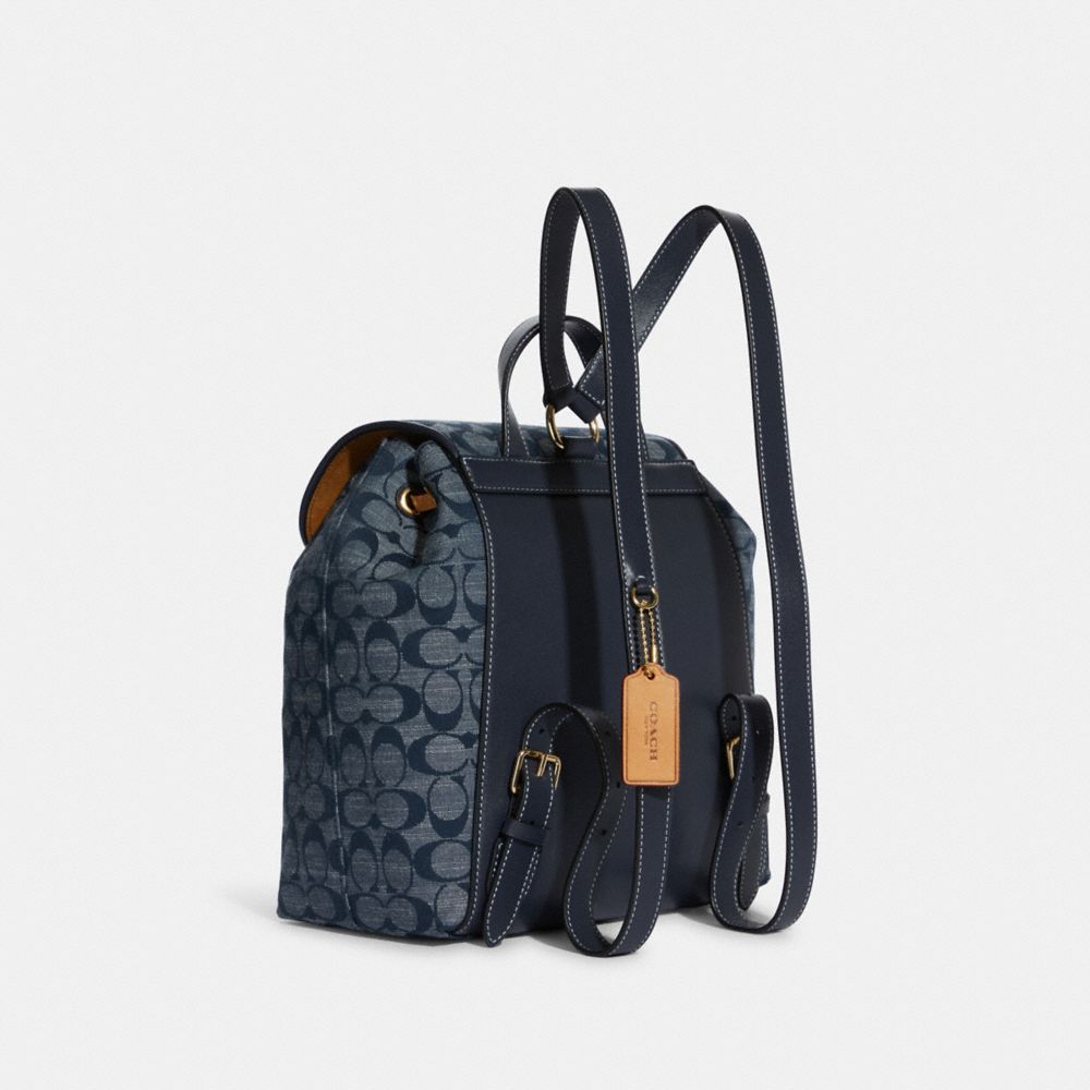 kleo backpack in signature chambray