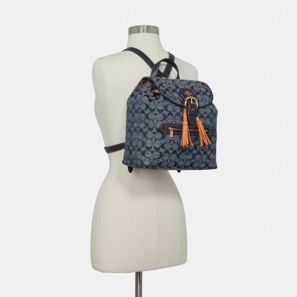 Billie backpack in signature jacquard sale