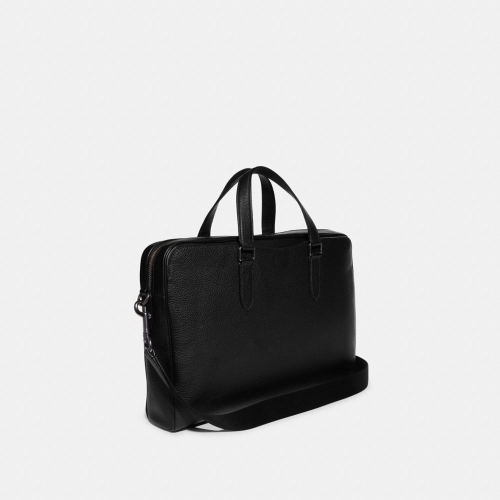 Pebbled discount leather briefcase