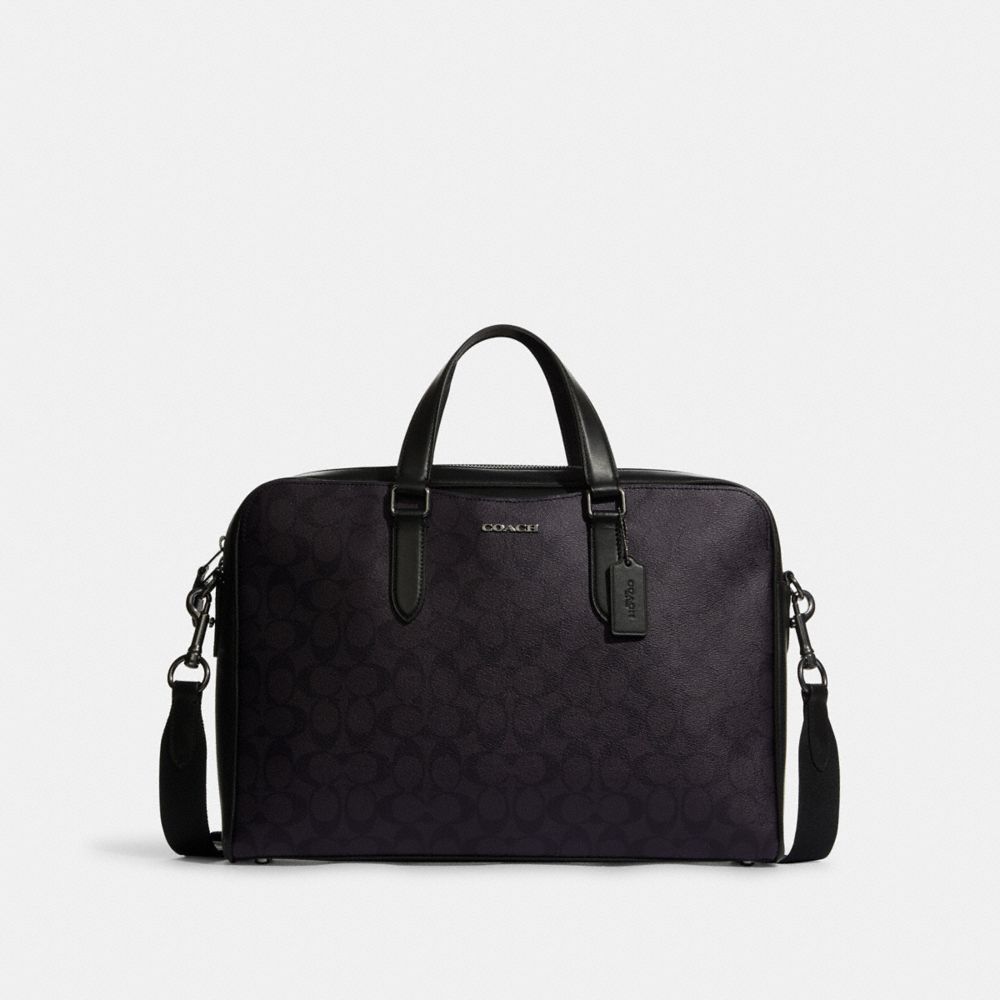 COACH Laptop Bag With Embossed Logo in Black for Men