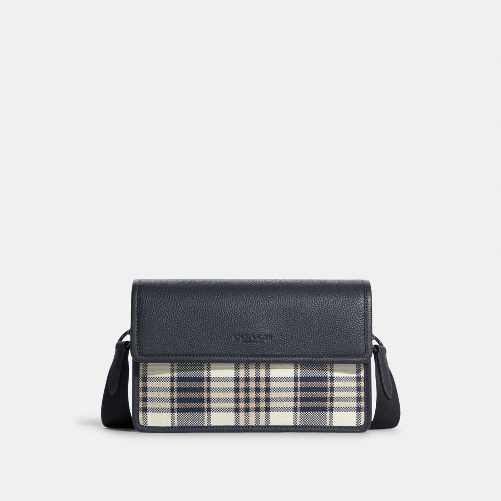 COACH®  Turner Flap Crossbody With Garden Plaid Print