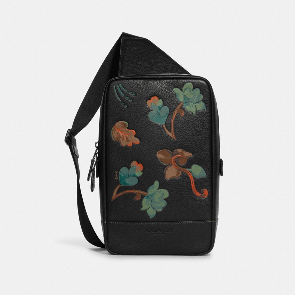ショルダーバッグ COACH TURNER PACK WITH DREAMY LEAVES PRINT COACH® Outlet | Turner Pack With Dreamy Leaves Print