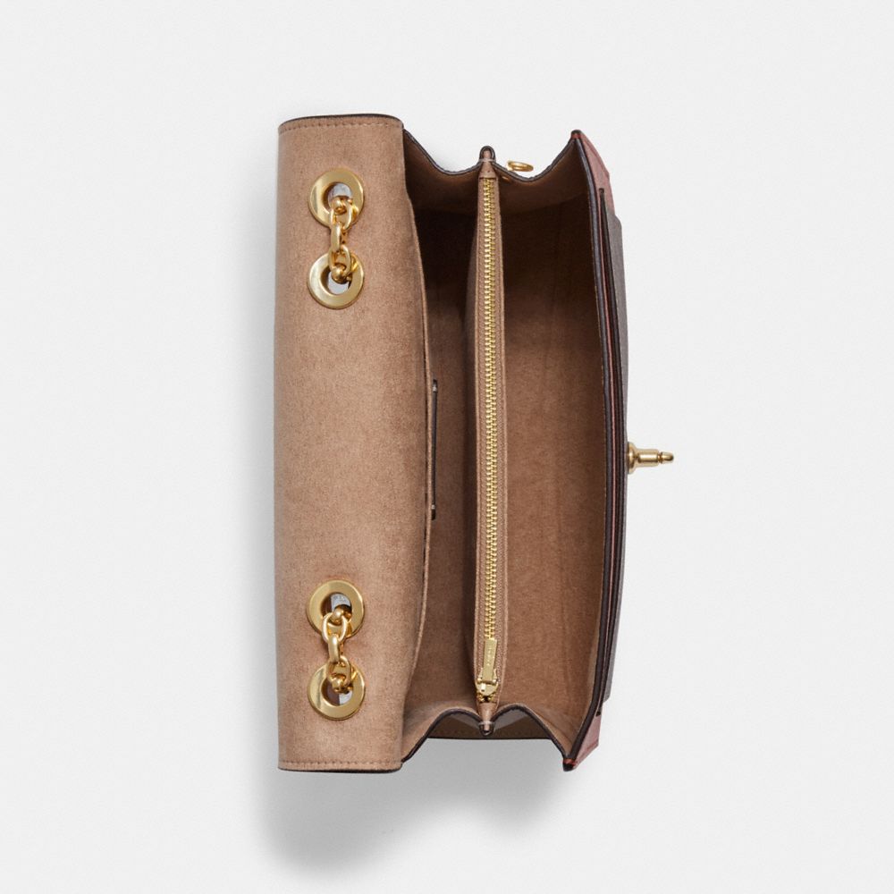COACH®,Lane Shoulder Bag In Colorblock Signature Canvas,,Inside View,Top View