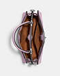COACH®,LANE CARRYALL,Pebbled Leather,Silver/Ice Purple,Inside View,Top View