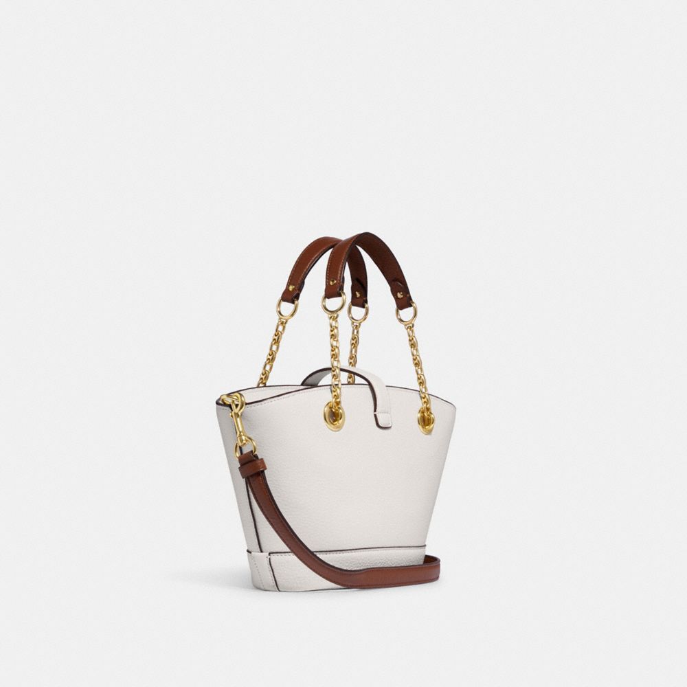 COACH®,Lane Bucket Bag In Colorblock,,Angle View