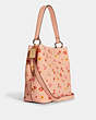 COACH®,TOWN BUCKET BAG WITH MYSTICAL FLORAL PRINT,Leather,Medium,Gold/Faded Blush Multi,Angle View