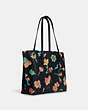 COACH®,MOLLIE TOTE WITH DREAMY LAND FLORAL PRINT,Leather,Large,Gold/Midnight Multi,Angle View
