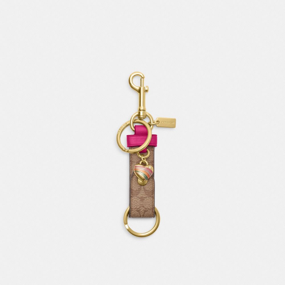 Coach Outlet Heart Bag Charm - Pink