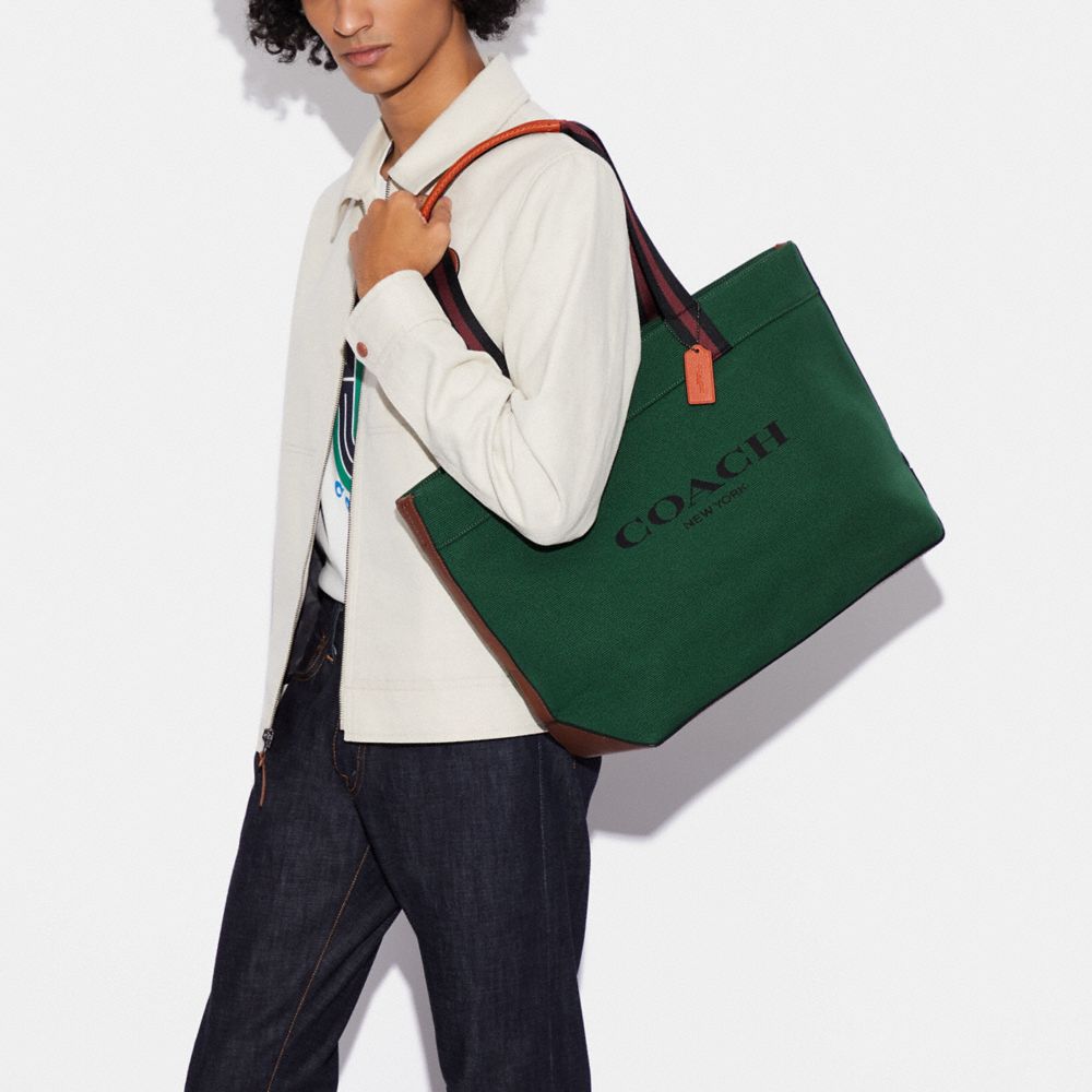 Coach Outlet Tote 38 In Colorblock in Green