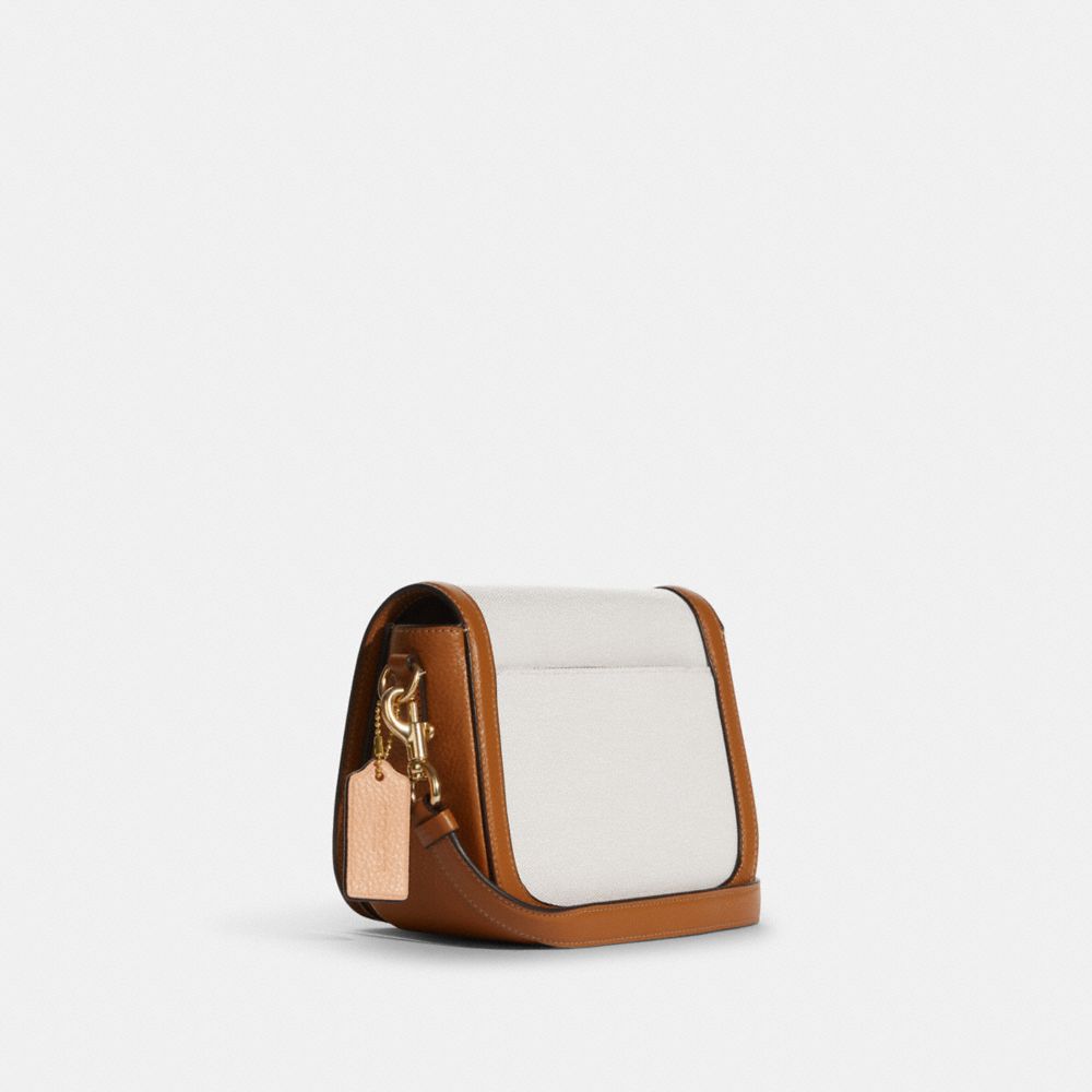 COACH®,Saddle Bag In Colorblock With Horse And Carriage,,Angle View