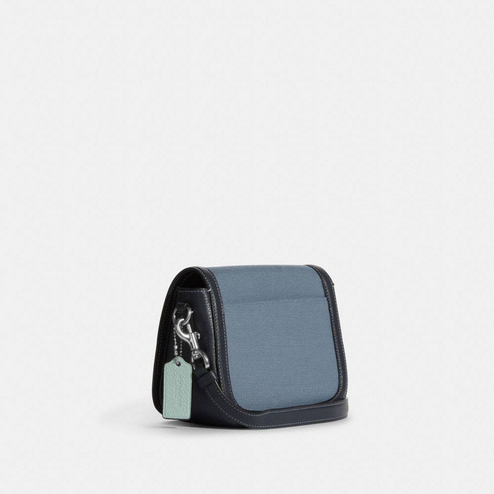 Saddle Bag In Colorblock With Horse And Carriage