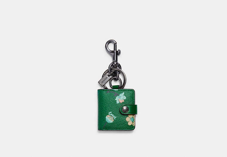 Picture Frame Bag Charm With Mystical Floral Print
