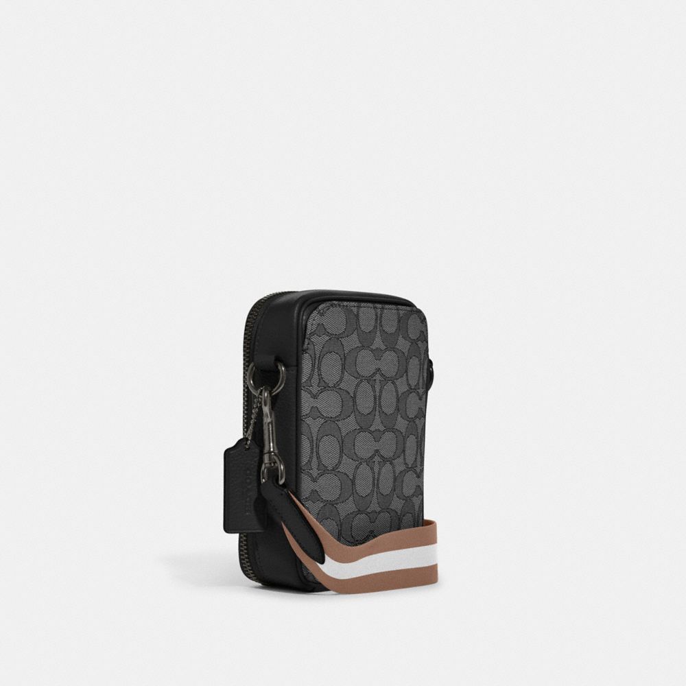 COACH®,Stanton Crossbody In Signature Jacquard,,Angle View