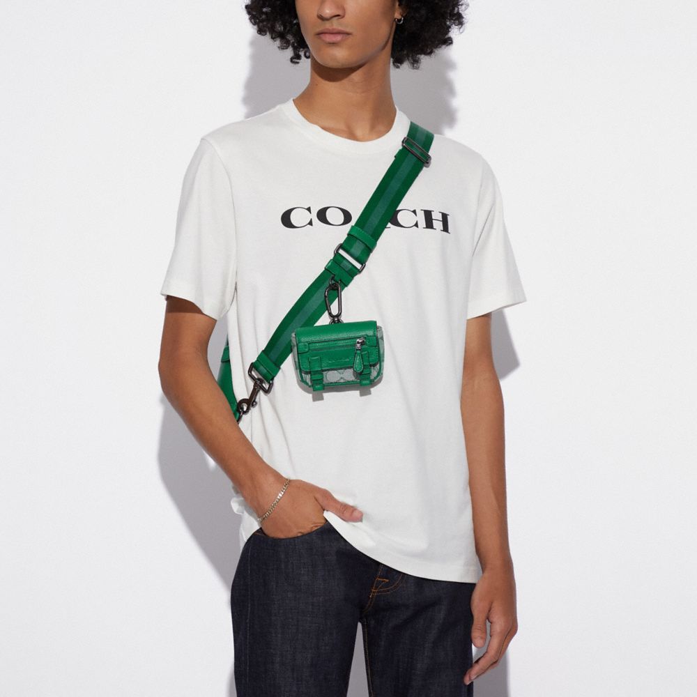 COACH®  Micro Venturer Key Fob In Colorblock Signature Canvas