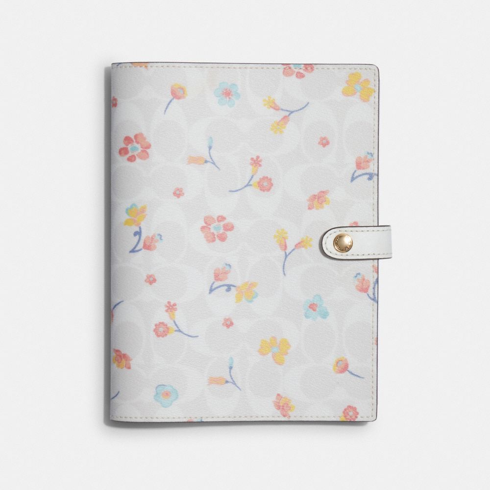 Notebook In Signature Canvas With Mystical Floral Print