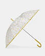 Parapluie à bulles transparent à imprimé floral mystique