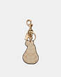 COACH®,PEAR BAG CHARM IN SIGNATURE CANVAS,Leather,Mini,Gold/Yellow,Back View