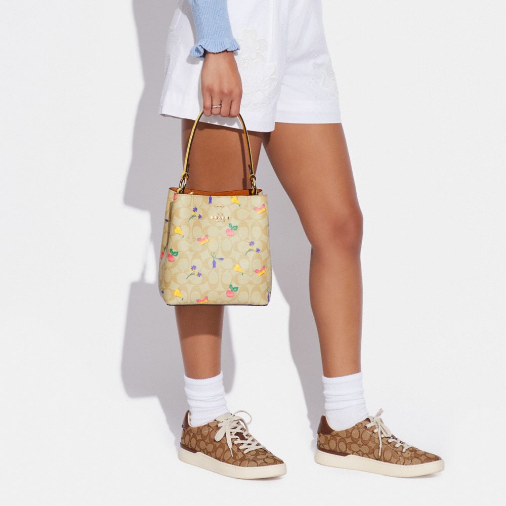 COACH®  Small Town Bucket Bag In Signature Canvas With Dreamy