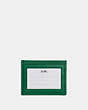 COACH®,SLIM ID CARD CASE IN SIGNATURE JACQUARD,Jacquard,Gunmetal/Green,Back View