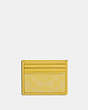 COACH®,SLIM ID CARD CASE IN SIGNATURE JACQUARD,Jacquard,Gunmetal/Retro Yellow,Front View