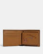 COACH®,3-IN-1 WALLET WITH DIARY EMBROIDERY,Leather,Gunmetal/Penny Multi,Inside View,Top View