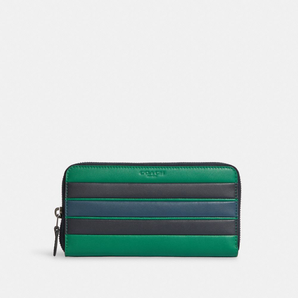 COACH®,Accordion Wallet With Varsity Stripe,,Front View
