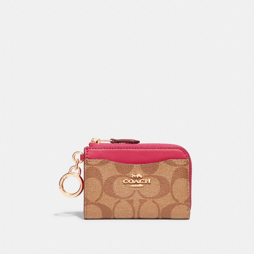 COACH® | L Zip Card Case In Signature Canvas