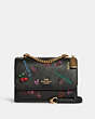COACH®,KLARE CROSSBODY WITH DIARY EMBROIDERY,Leather,Medium,Gold/Black Multi,Front View
