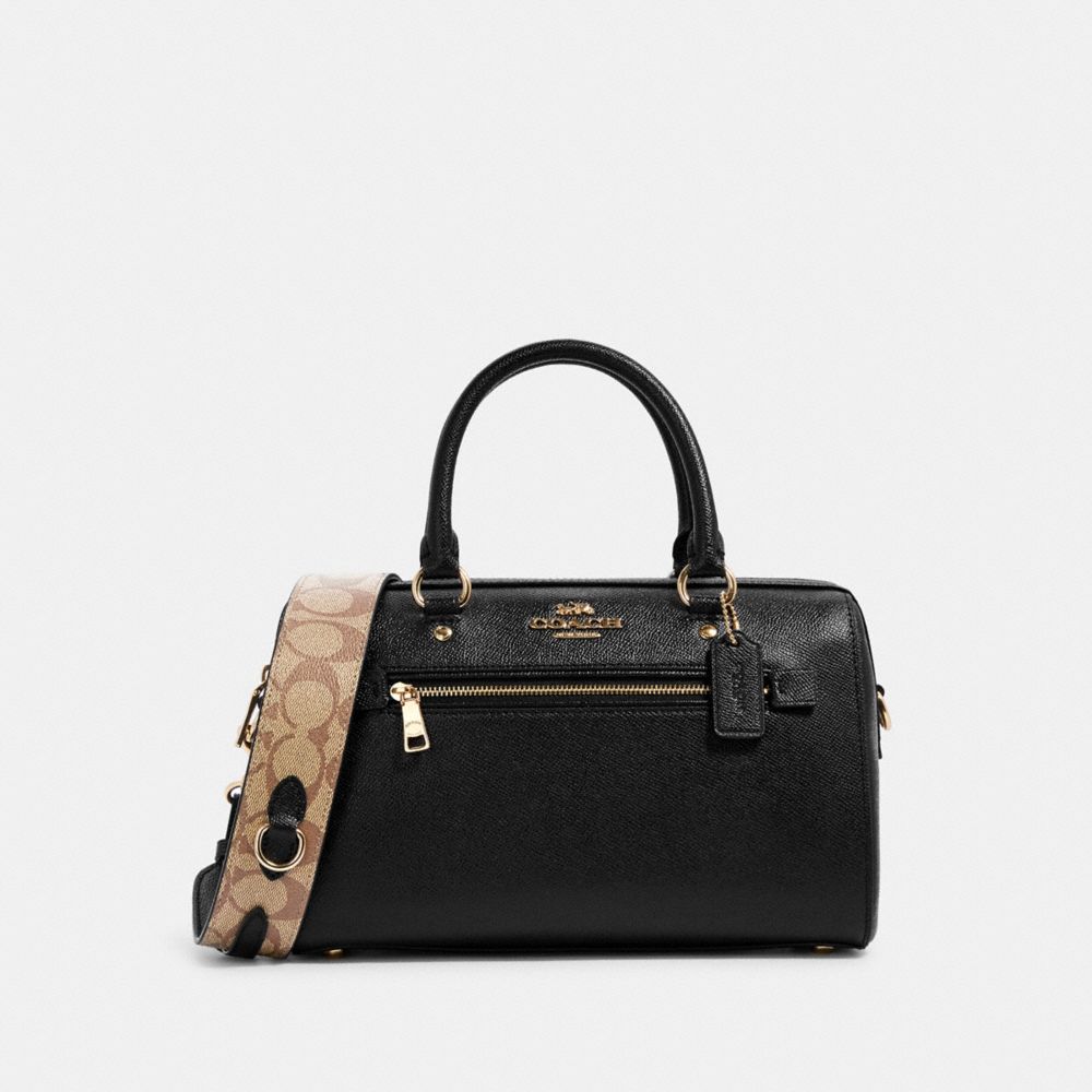 Coach Rowan Satchel with Signature Canvas Detail