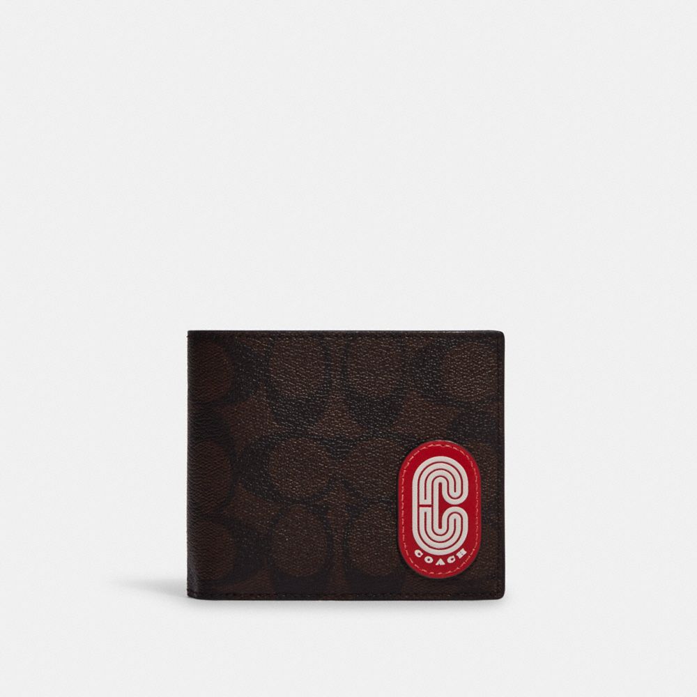 COACH®  Card Case With Signature Canvas Interior