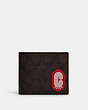 COACH®,3-IN-1 ウォレット・カラーブロック シグネチャー キャンバス・コーチ パッチ,二つ折り&三つ折り財布,ﾏﾎｶﾞﾆｰ/ﾌﾞﾗｲﾄ ｶｰﾃﾞｨﾅﾙ