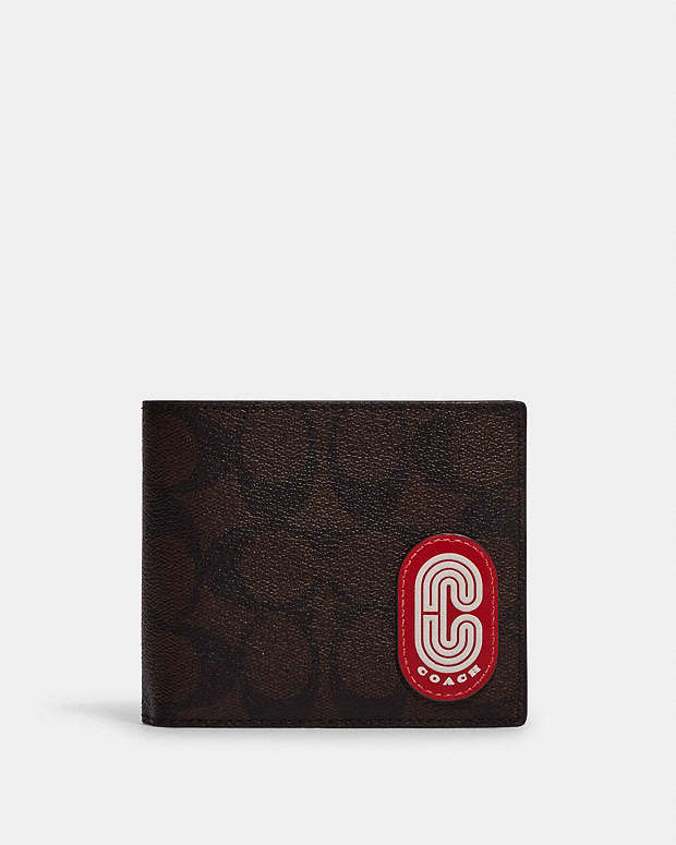 COACH® | 3 In 1 Wallet In Colorblock Signature Canvas With Coach Patch